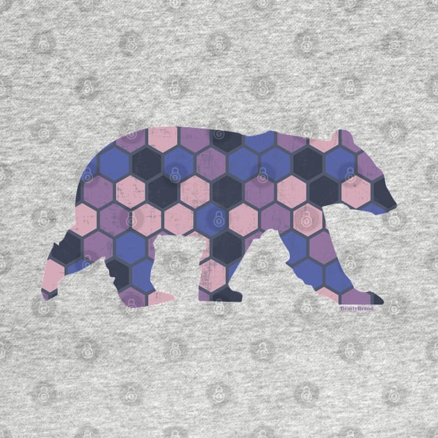 Purple Honeycomb Pattern Bear for Gay Bears | BearlyBrand by The Bearly Brand